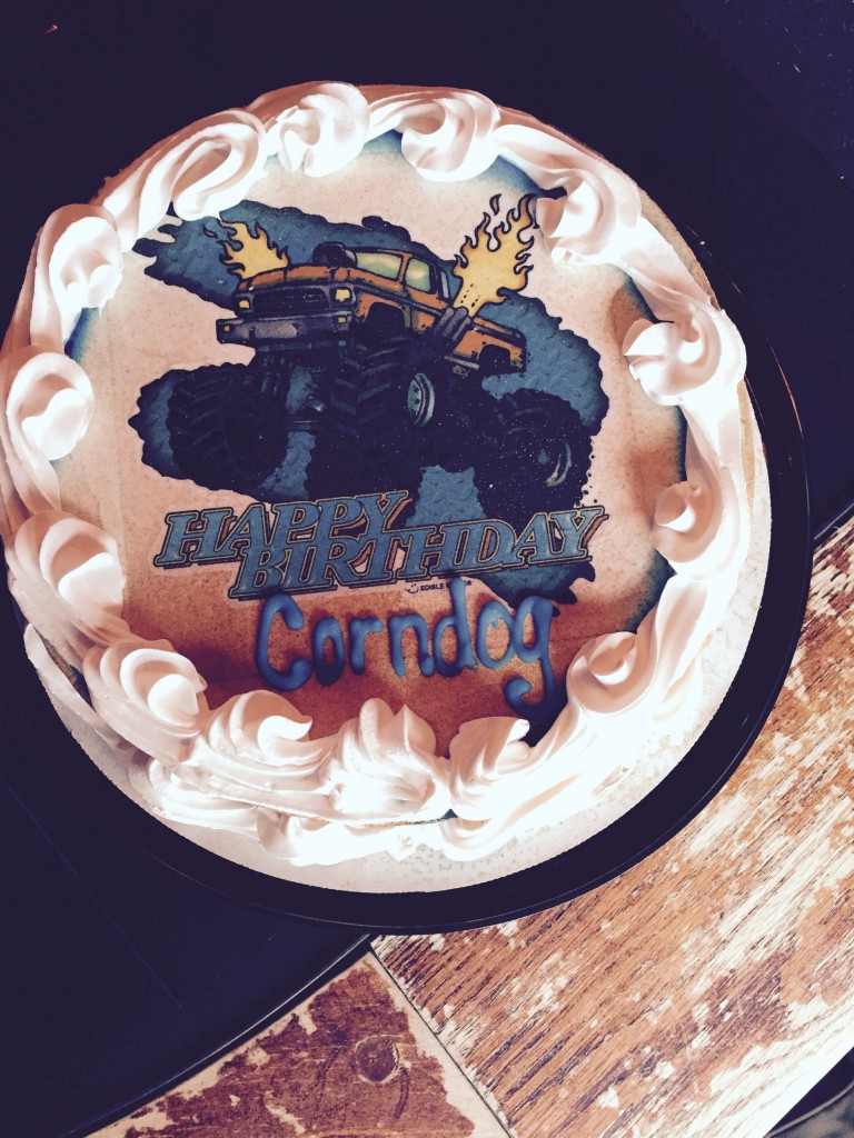 Corndog cake